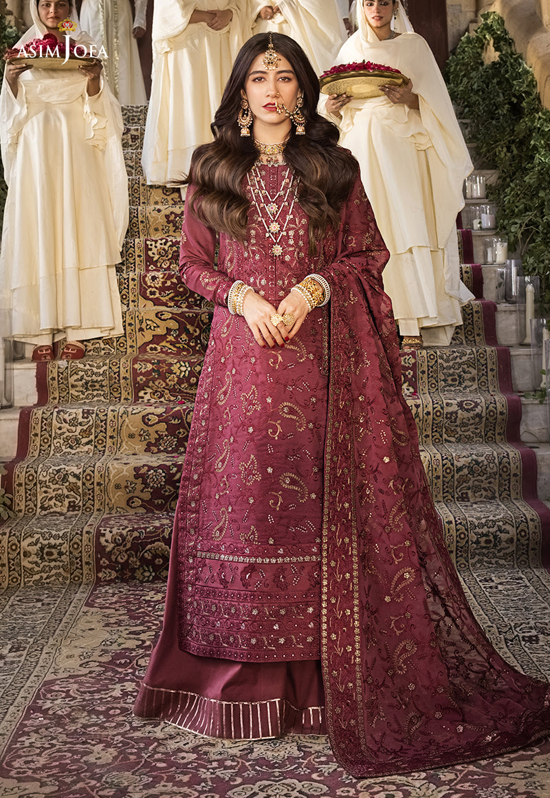 AJMQ-03 EMBROIDERED CHANDERI COTTON 3 PCS