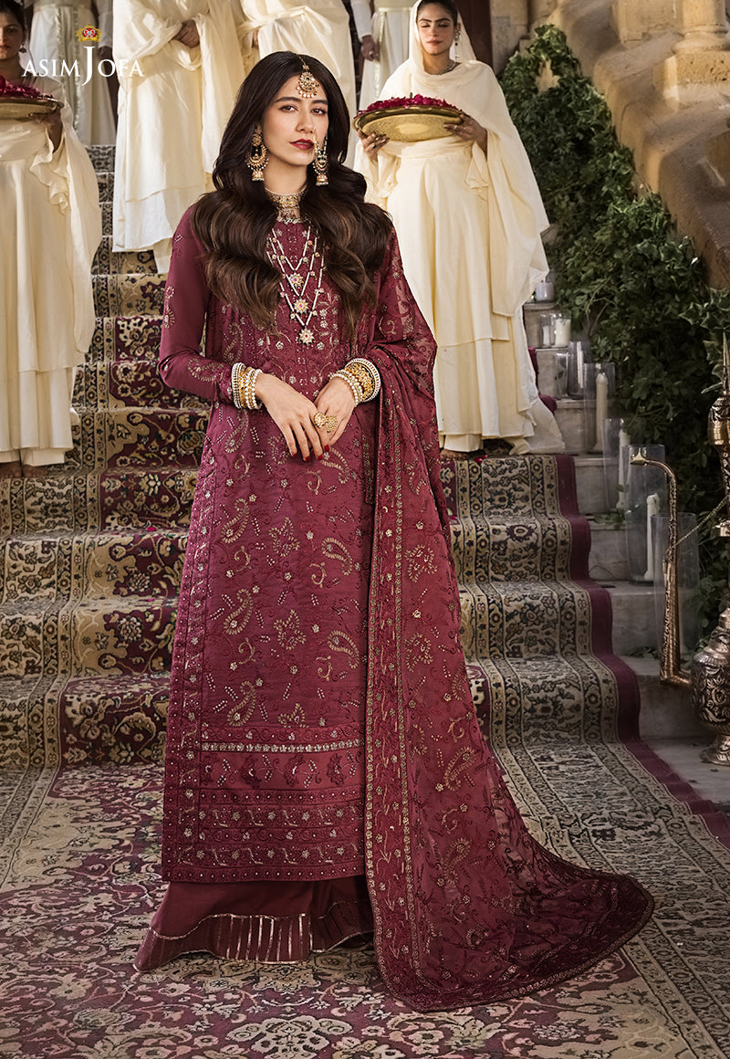 AJMQ-03 EMBROIDERED CHANDERI COTTON 3 PCS