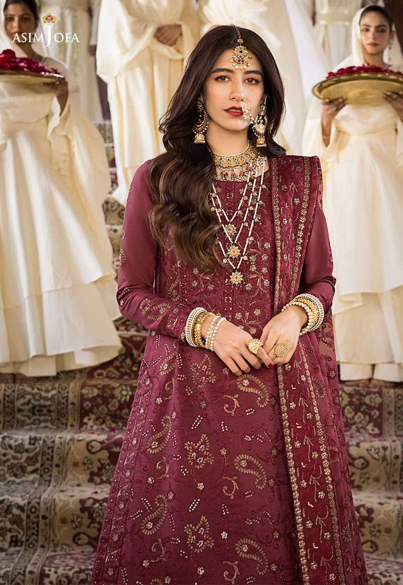 AJMQ-03 EMBROIDERED CHANDERI COTTON 3 PCS