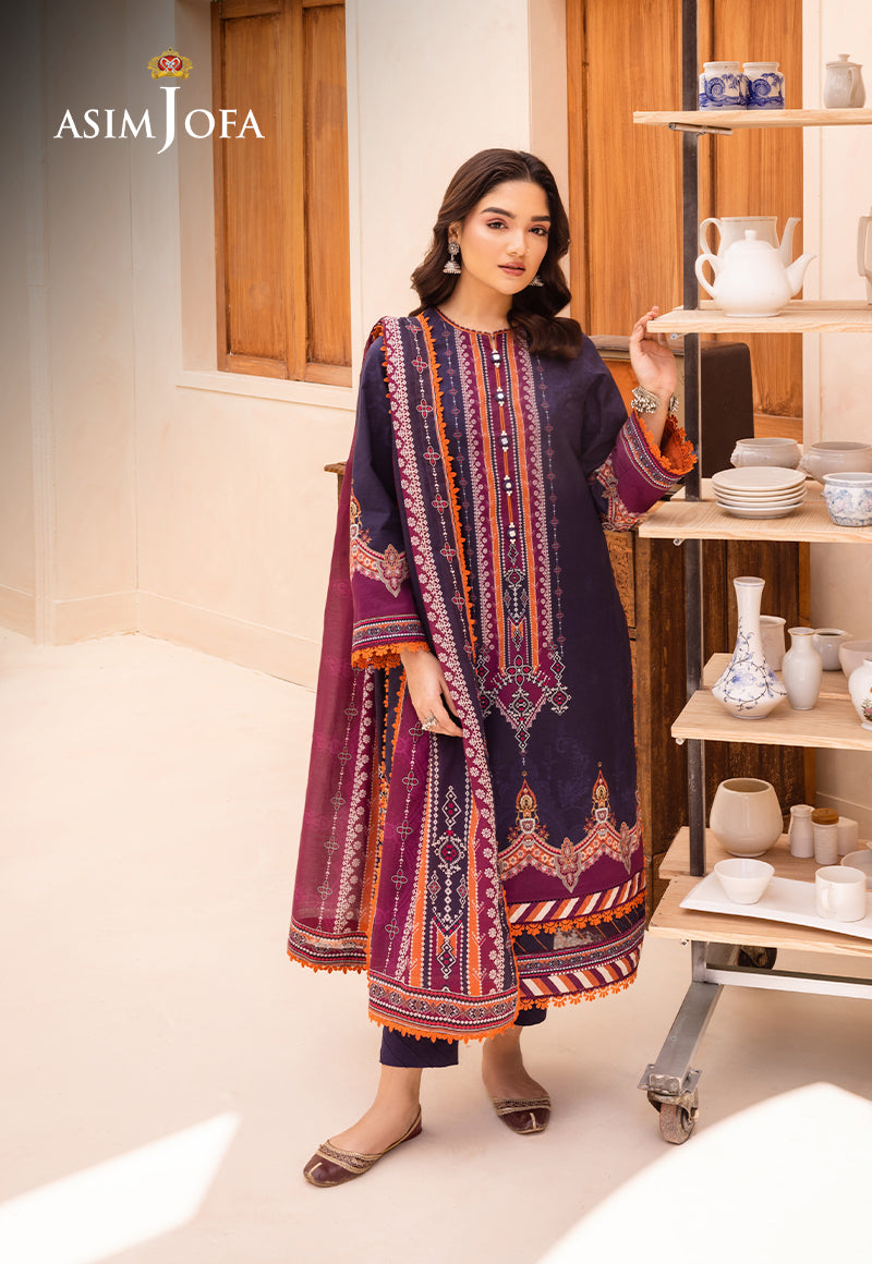 AJUB-09 PRINTED LAWN 3 PCS