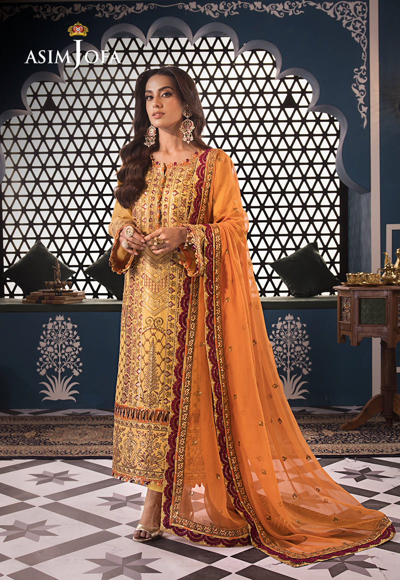 AJFIP-19 EMBROIDERED LAWN 3 PCS