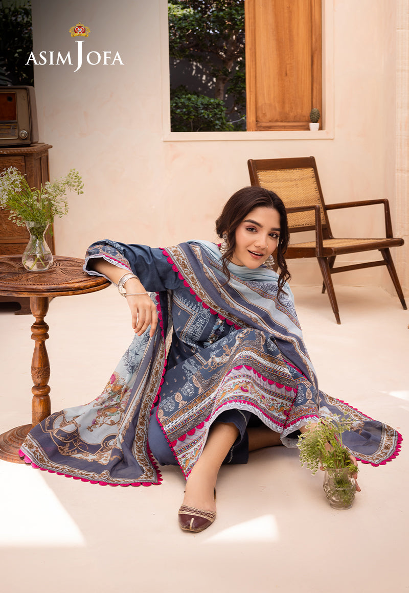 AJUB-14 PRINTED LAWN 3 PCS
