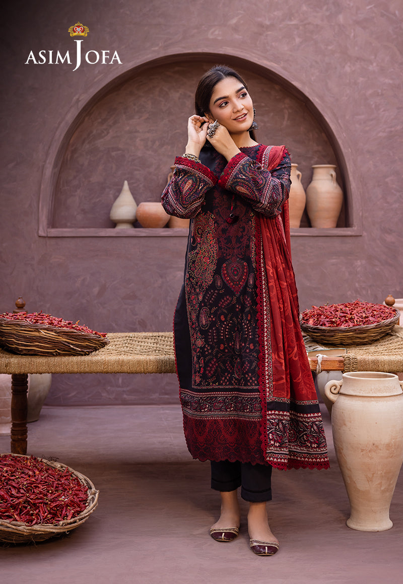 AJUB-12 PRINTED LAWN 3 PCS
