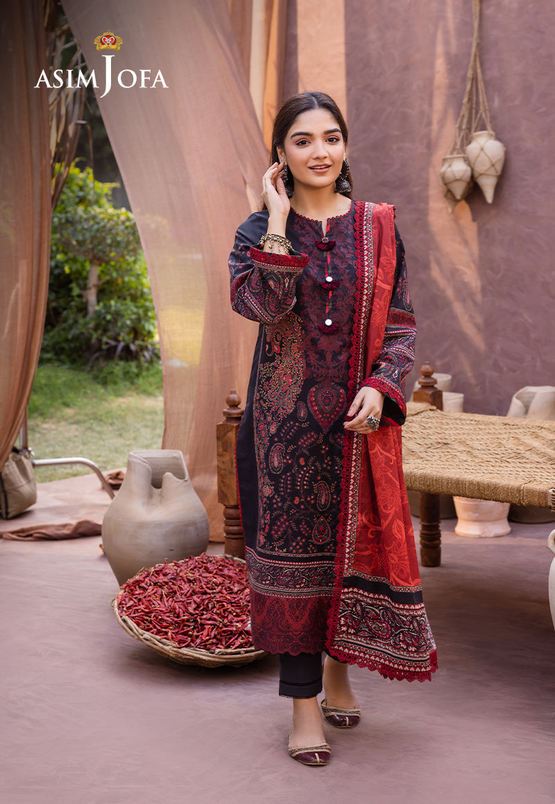 AJUB-12 PRINTED LAWN 3 PCS