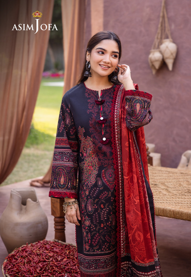 AJUB-12 PRINTED LAWN 3 PCS