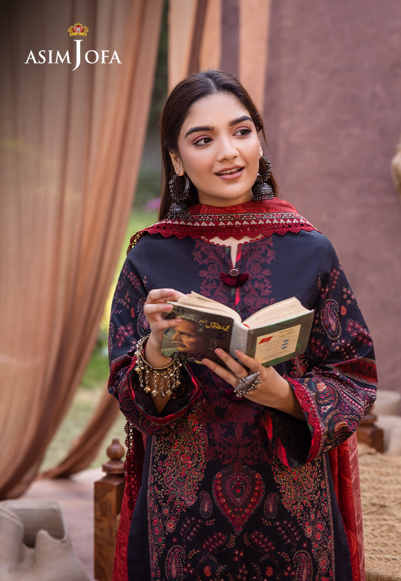 AJUB-12 PRINTED LAWN 3 PCS