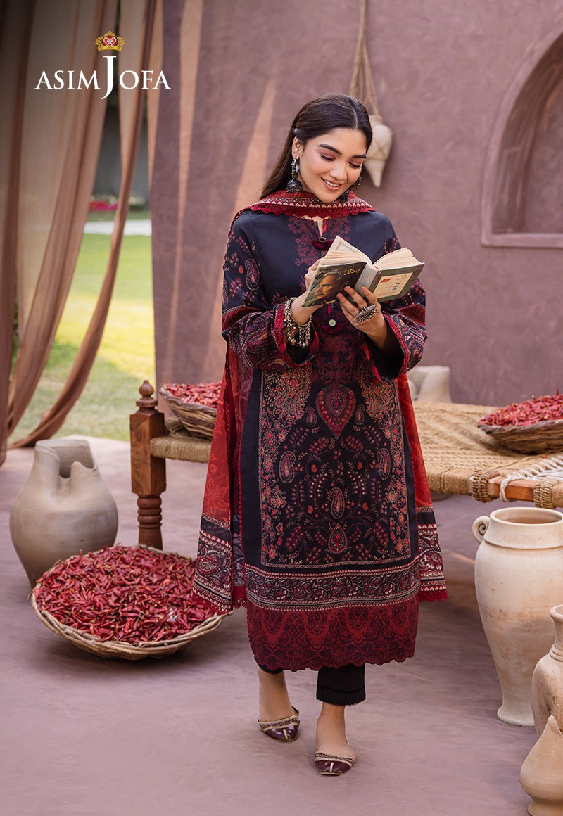 AJUB-12 PRINTED LAWN 3 PCS