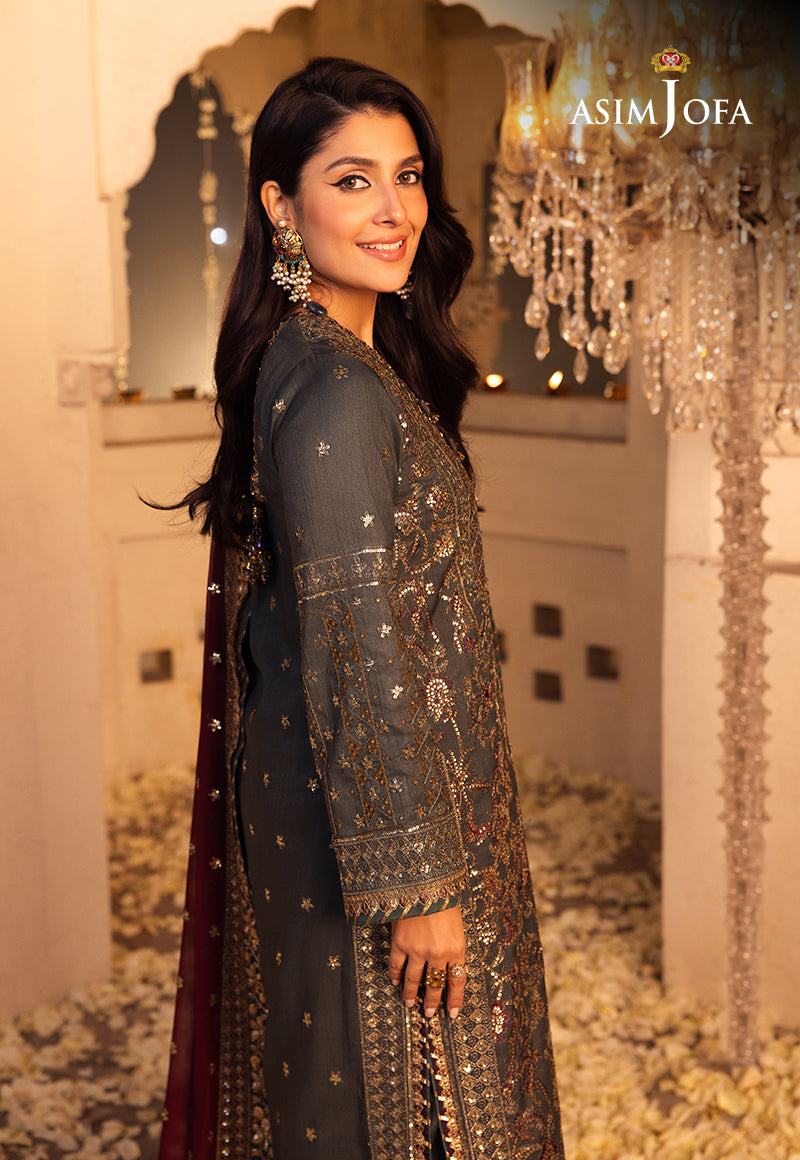 AJSHP-07 EMBROIDERED RAW SILK 3 PCS
