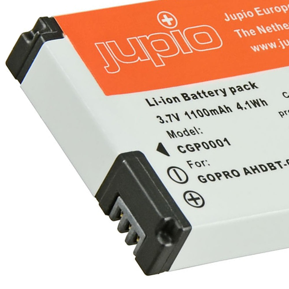 Jupio Li-Ion 3.7V 1100mAh Battery For GoPro Hero/Hero 2 AHDBT-001 Camera
