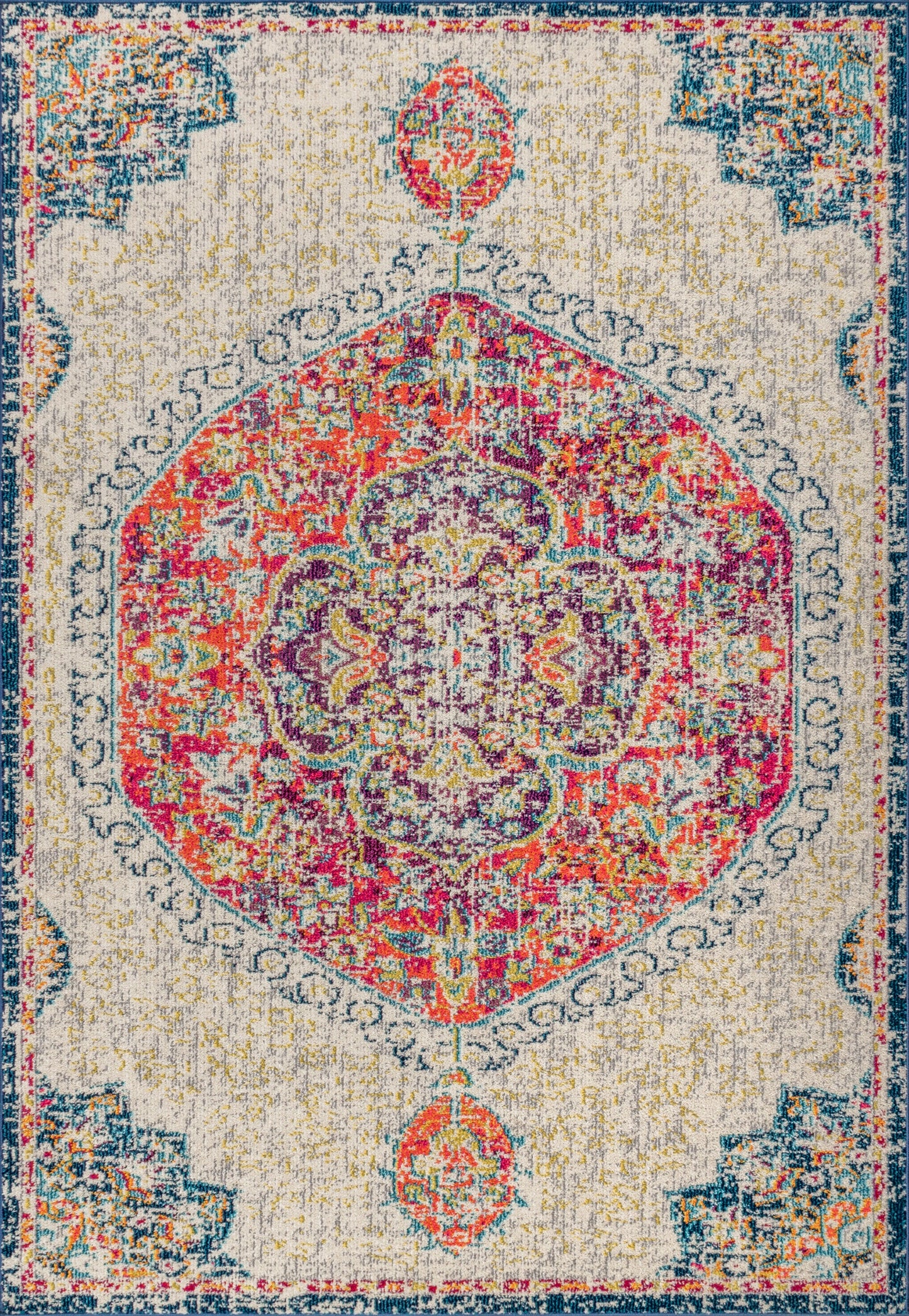 Bohemian FLAIR Boho Vintage Medallion Area Rug