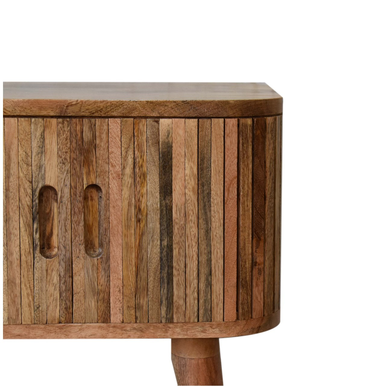 Solid Wood Bedside with 2 Cut-out Handles and Drawer