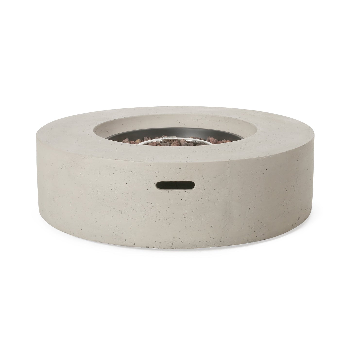 Outdoor Round Concrete Propane Firepit