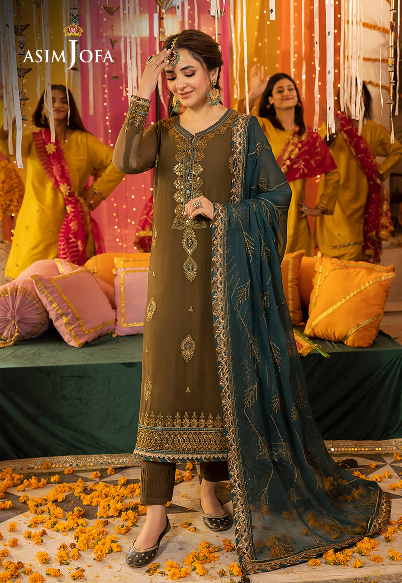 AJDAP-16 EMBROIDERED CHIFFON 3 PCS