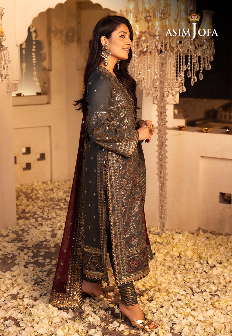 AJSHP-07 EMBROIDERED RAW SILK 3 PCS