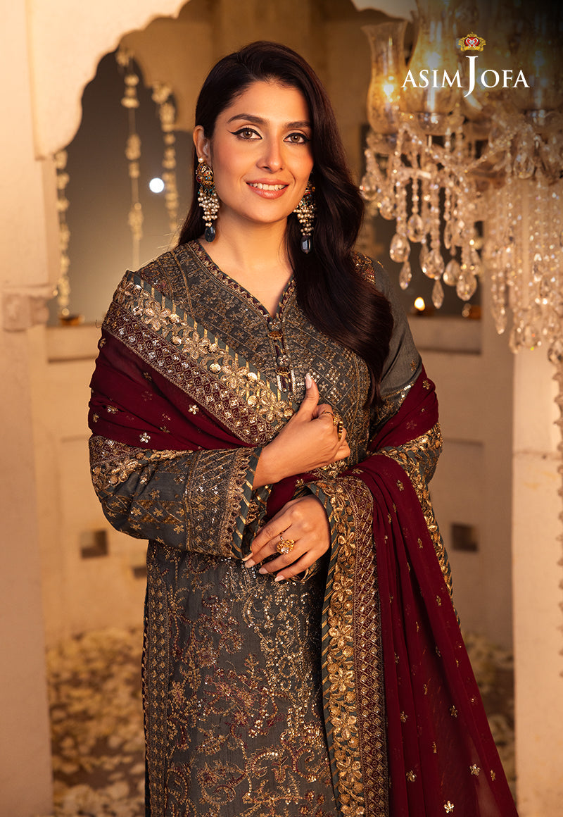 AJSHP-07 EMBROIDERED RAW SILK 3 PCS