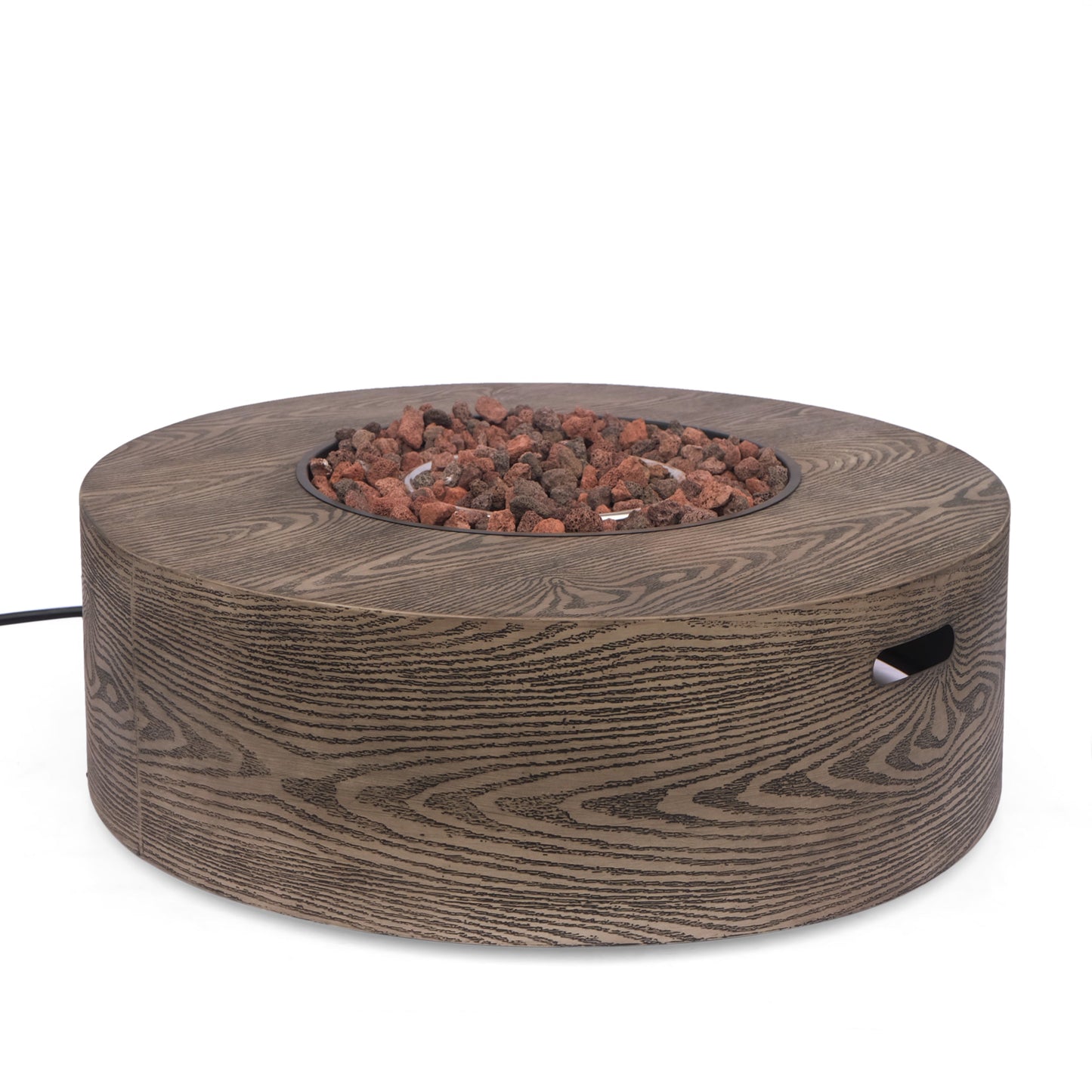 Outdoor Round Firepit with Iron Frame