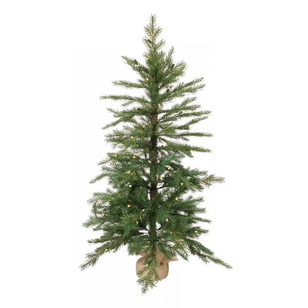 LED Pine Tree with Burlap Bag Base 4'H