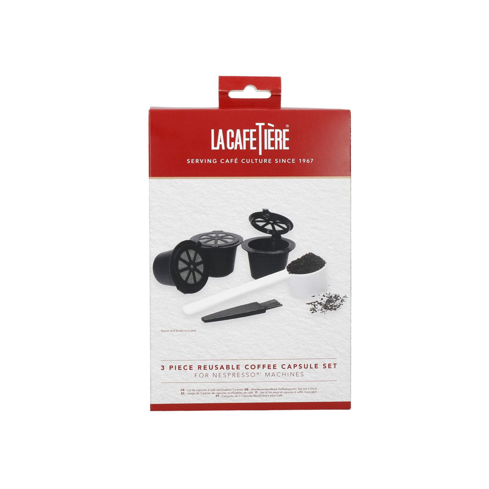 La Cafetiere 3 Pieces 11.5cm Reusable Coffee Pods for Nespresso Machines
