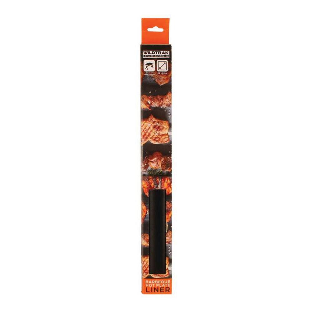 Wildtrak BBQ Hot Plate Liner Outdoor Camping 40x30cm (Black)