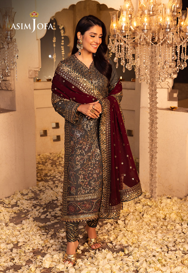 AJSHP-07 EMBROIDERED RAW SILK 3 PCS