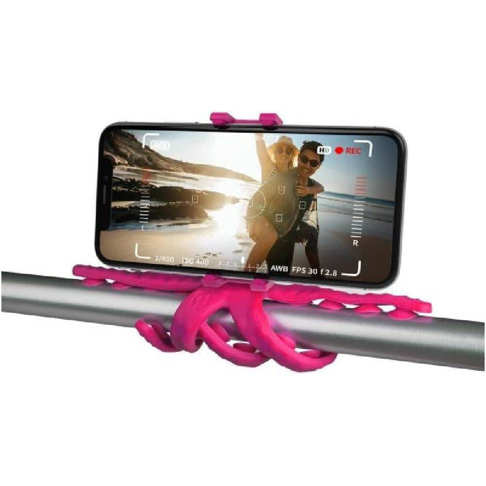 Celly Squiddy Flexible Mini Tripod Silicone Phone Holder 20cm (Pink)