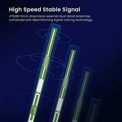 Tenda AC10 AC1200 Smart Dual-Band Gigabit WiFi Router, MU-MIMO, 4 LAN Port