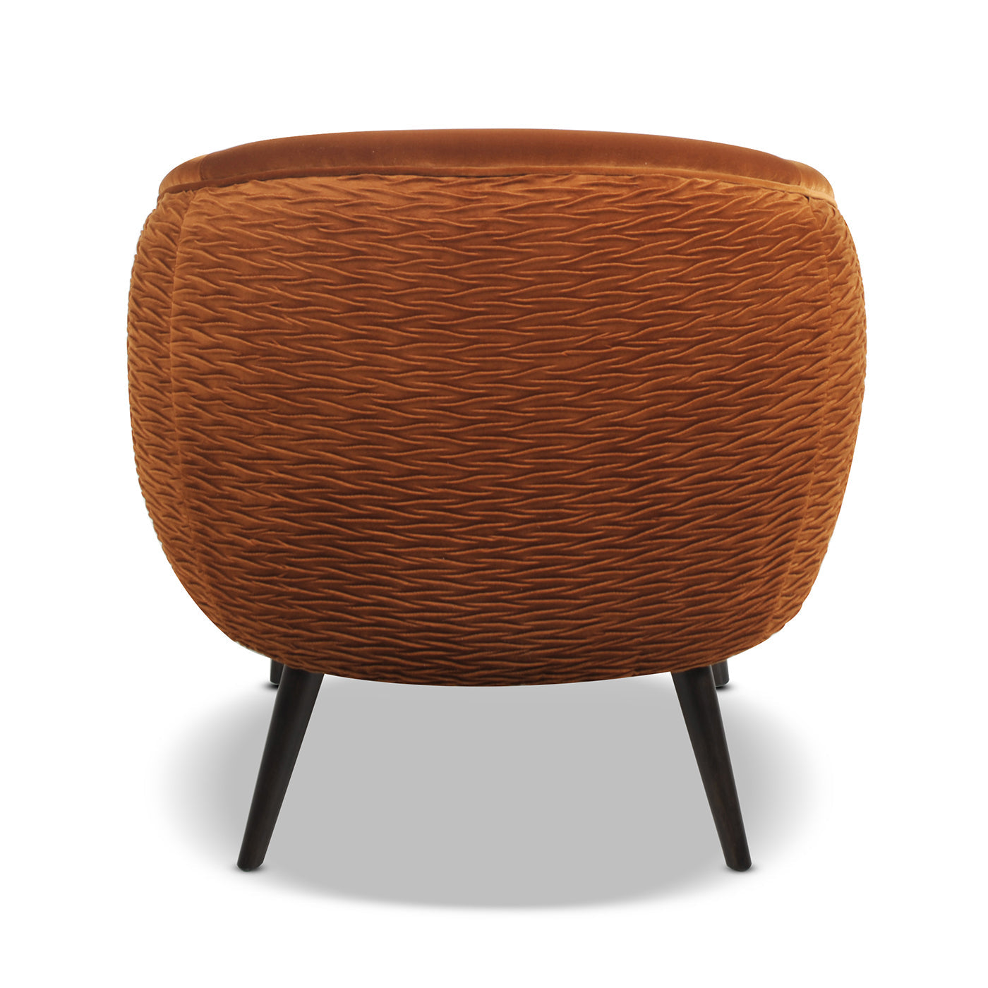 Upholstered Accent Chair with Curved Back