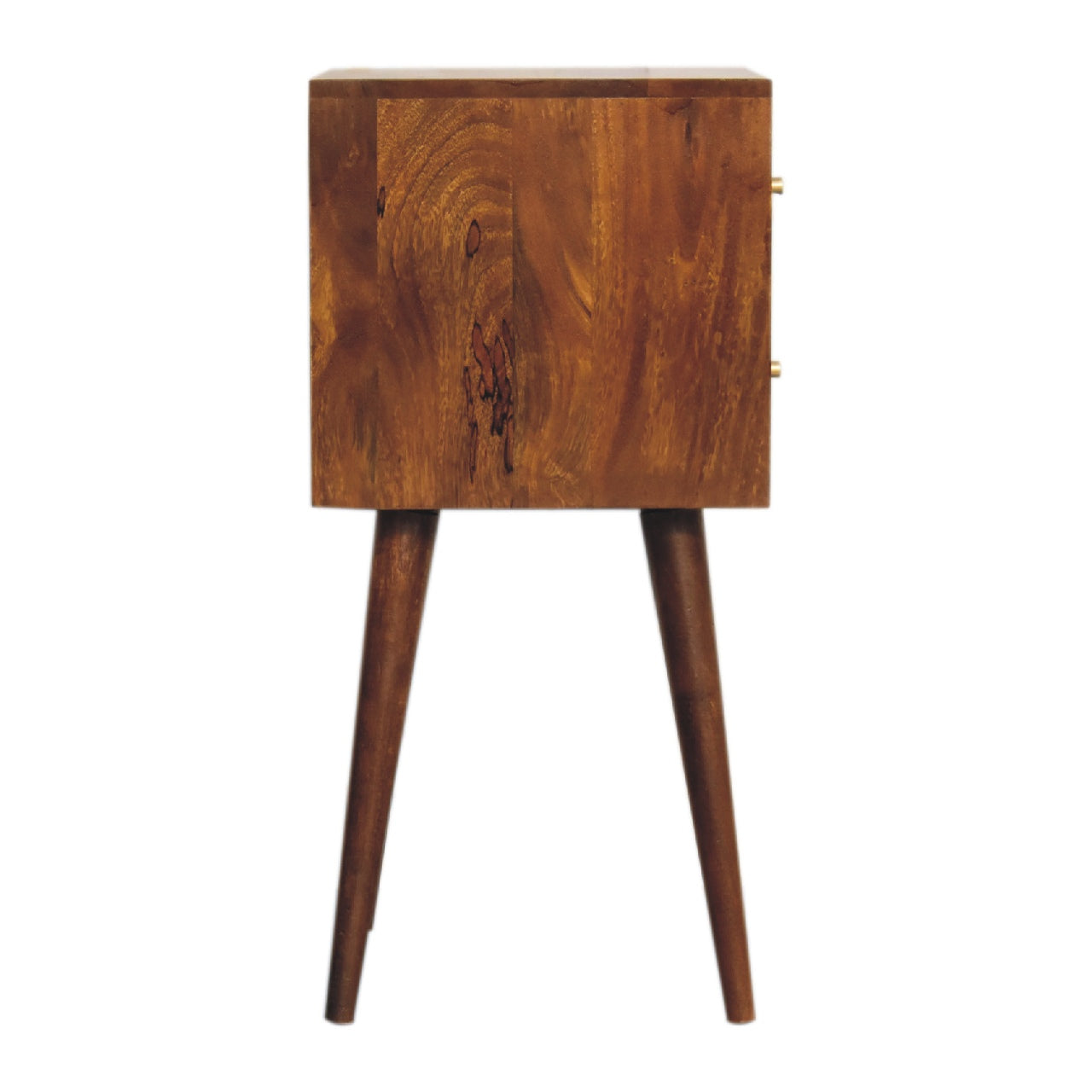 Bedside with 2 Drawers and Tapered Legs