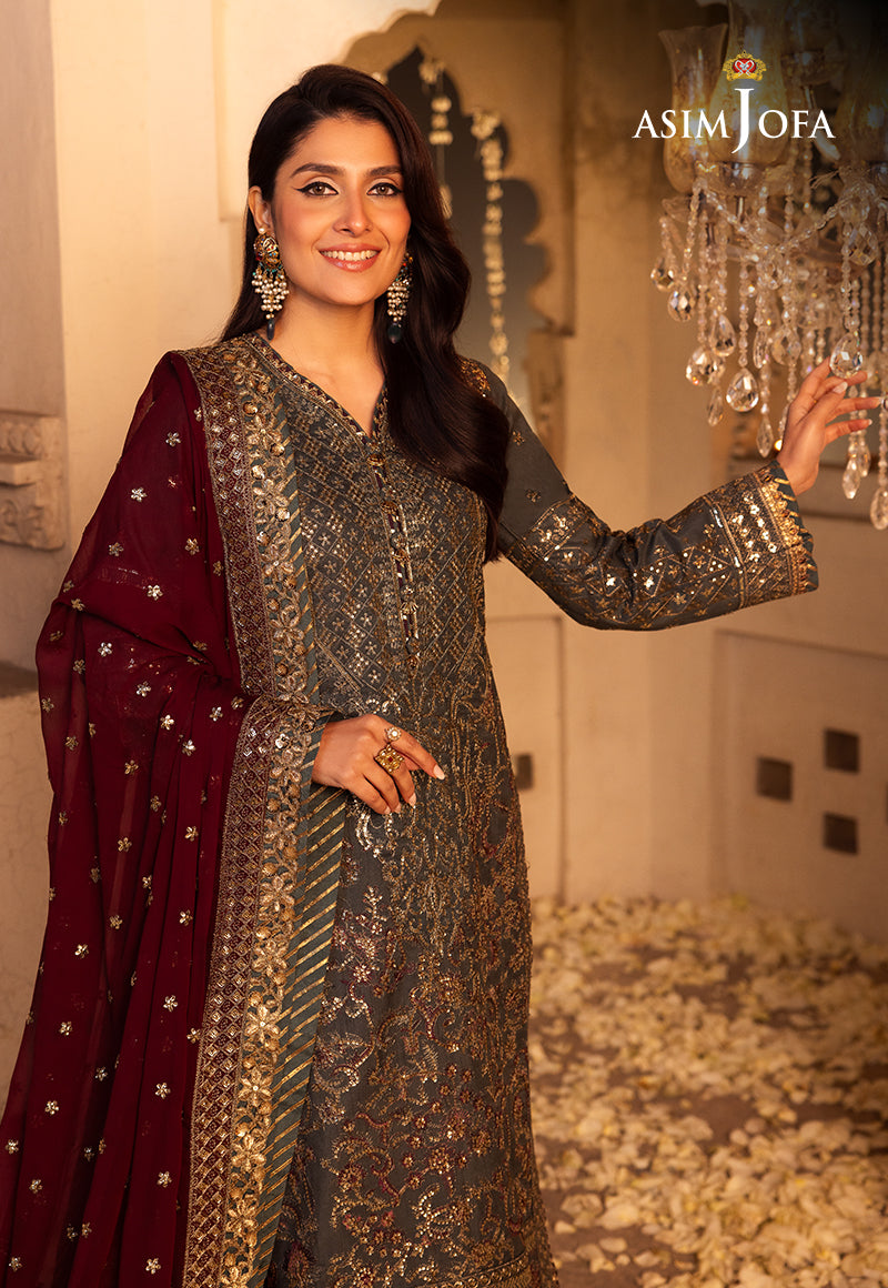 AJSHP-07 EMBROIDERED RAW SILK 3 PCS