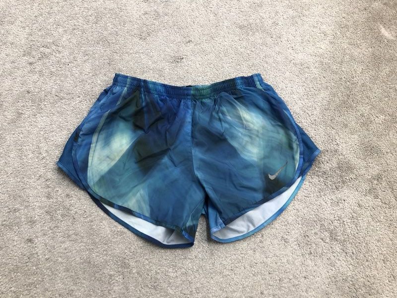Nike Shorts Womens Small Blue Dri Fit Activewear Athletic Running Swoosh Logo