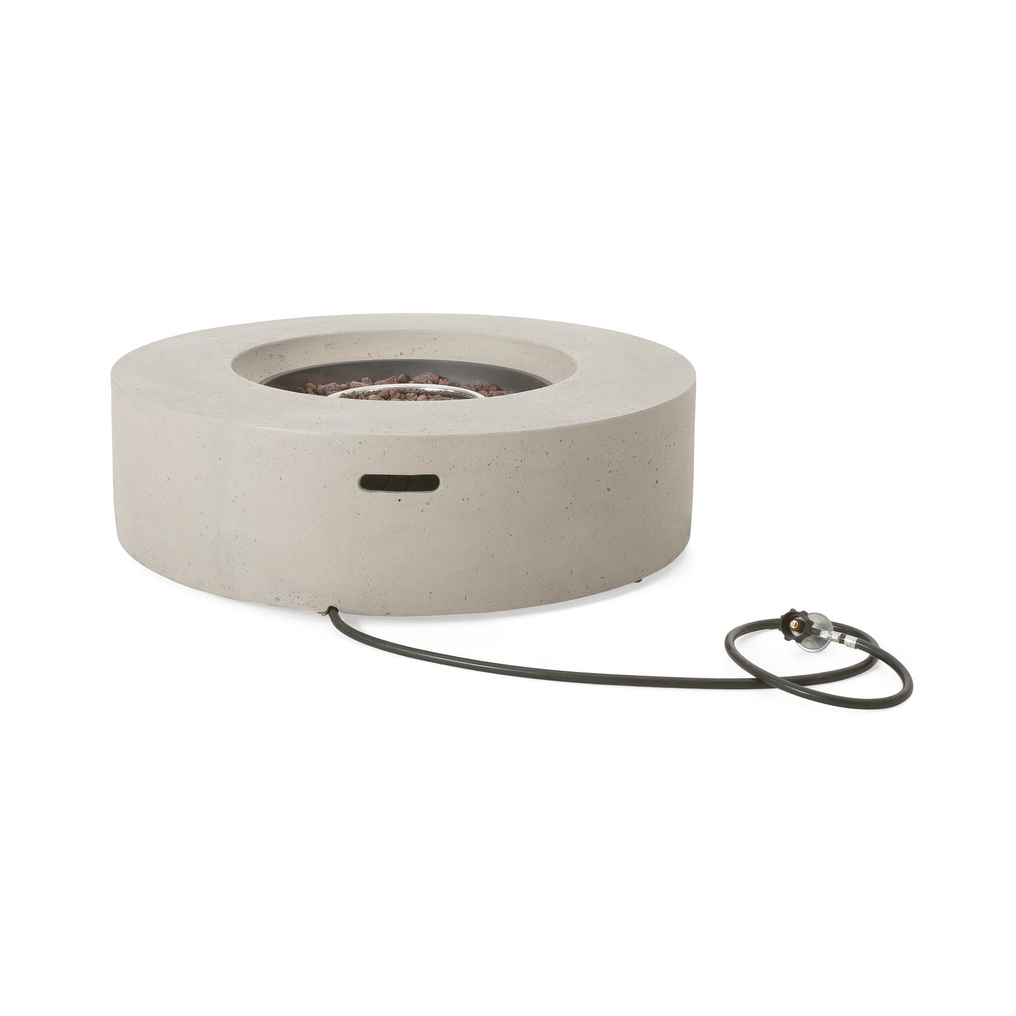 Outdoor Round Concrete Propane Firepit