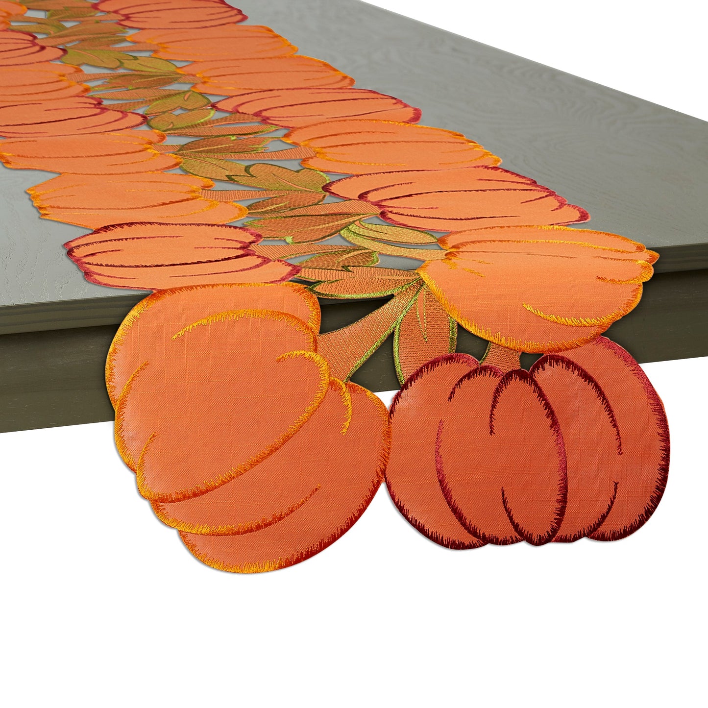 Pumpkins Embroidered Table Runner 14X60