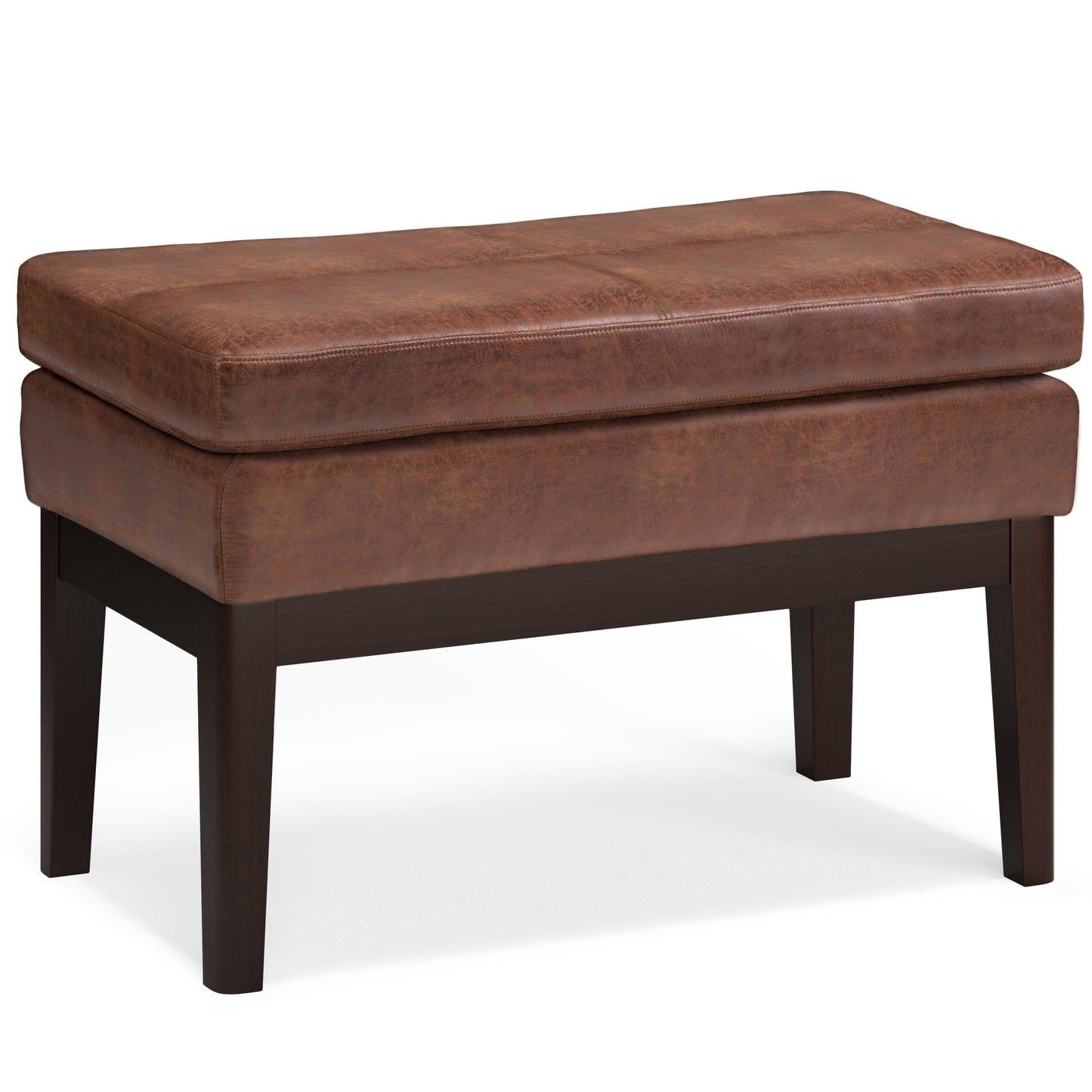 Veil 26.4" Ottoman Bench with Stitching Detail