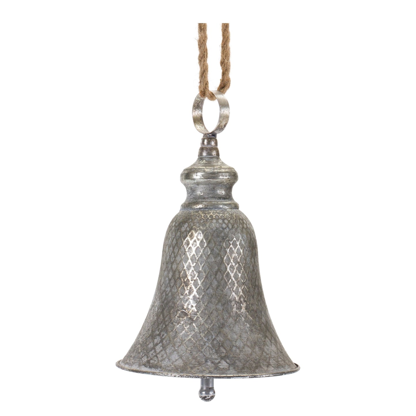 Rustic Metal Bell Ornament, Set of 2
