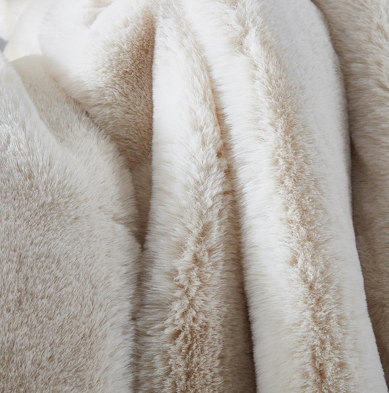 Velza Luxury Chinchilla Faux Fur Throw Blanket, 50" x 60"