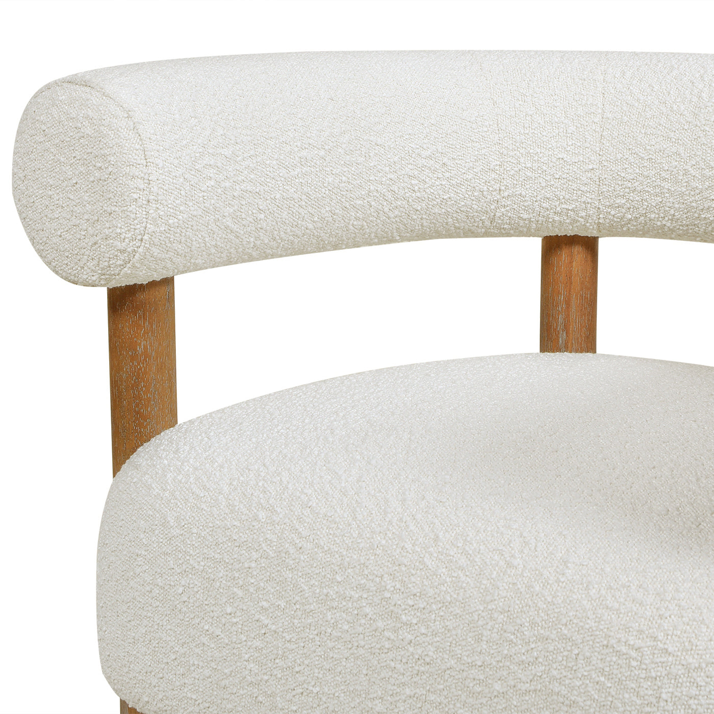 Upholstered Open Back Barrel Chair