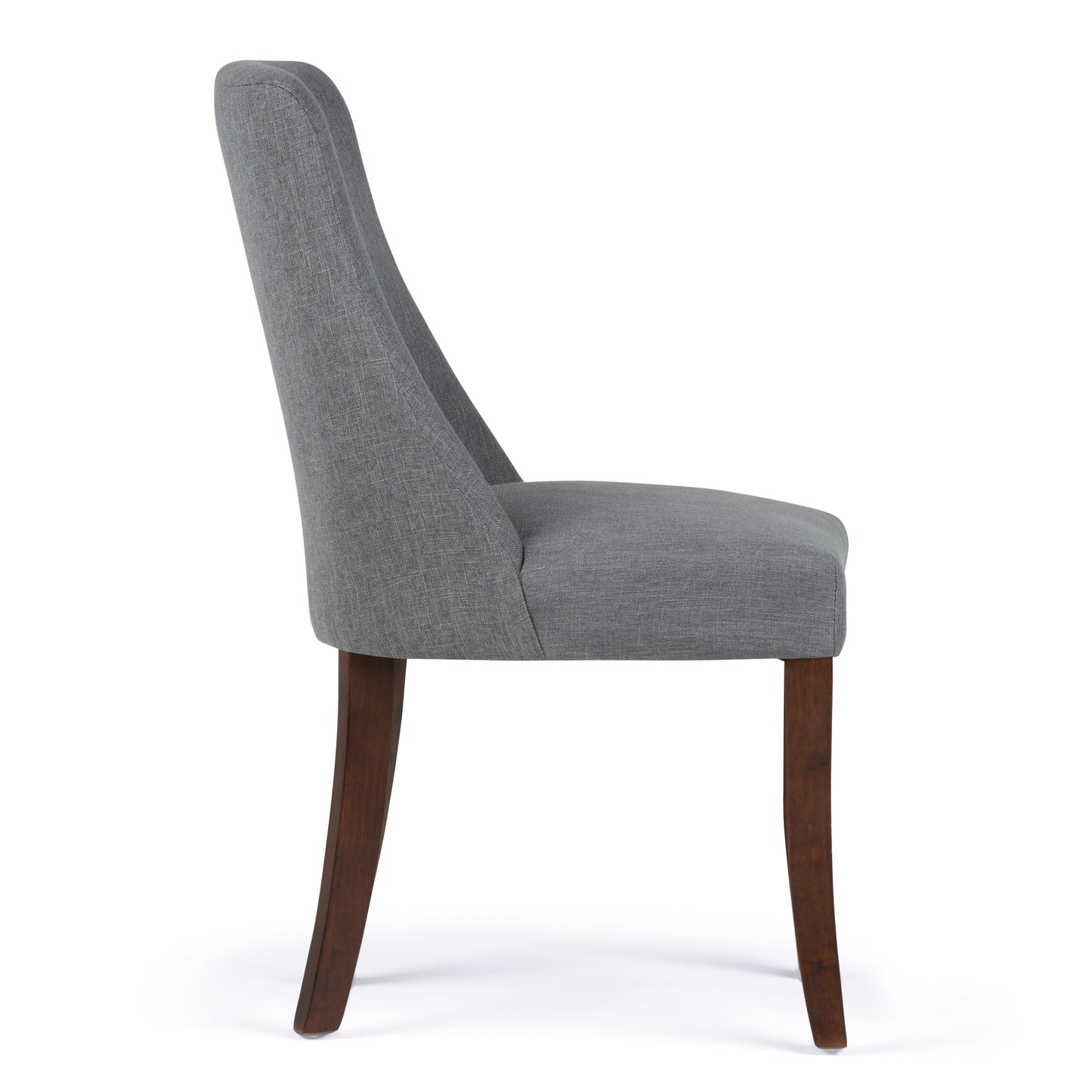 Upholstered Dining Chair with Curved Back, Set of 2