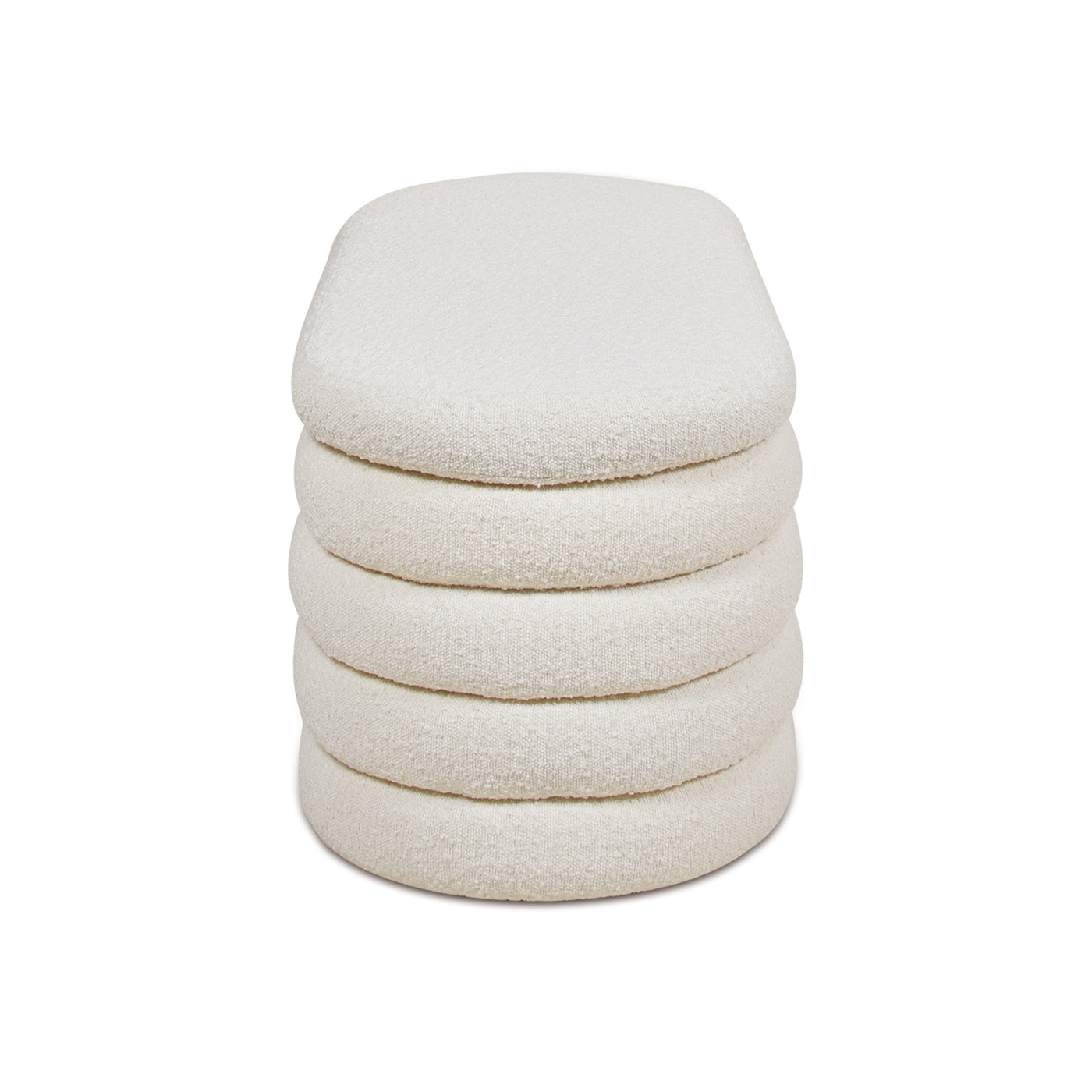 Capstone Oval Lid-Up Upholstered Storage Bench with Horizontal Tufting