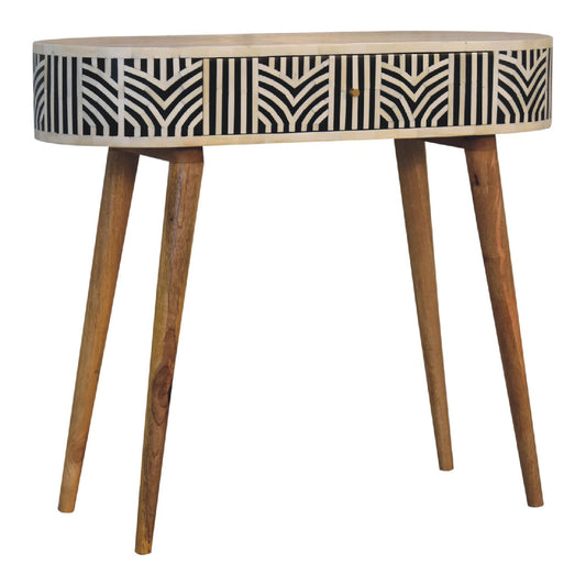 Blossomx Bone Inlay Console Table with Drawer