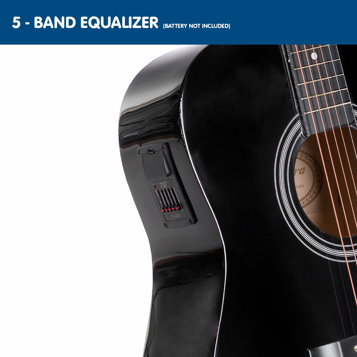 Karrera Electronic Acoustic Guitar 41in  (Black)