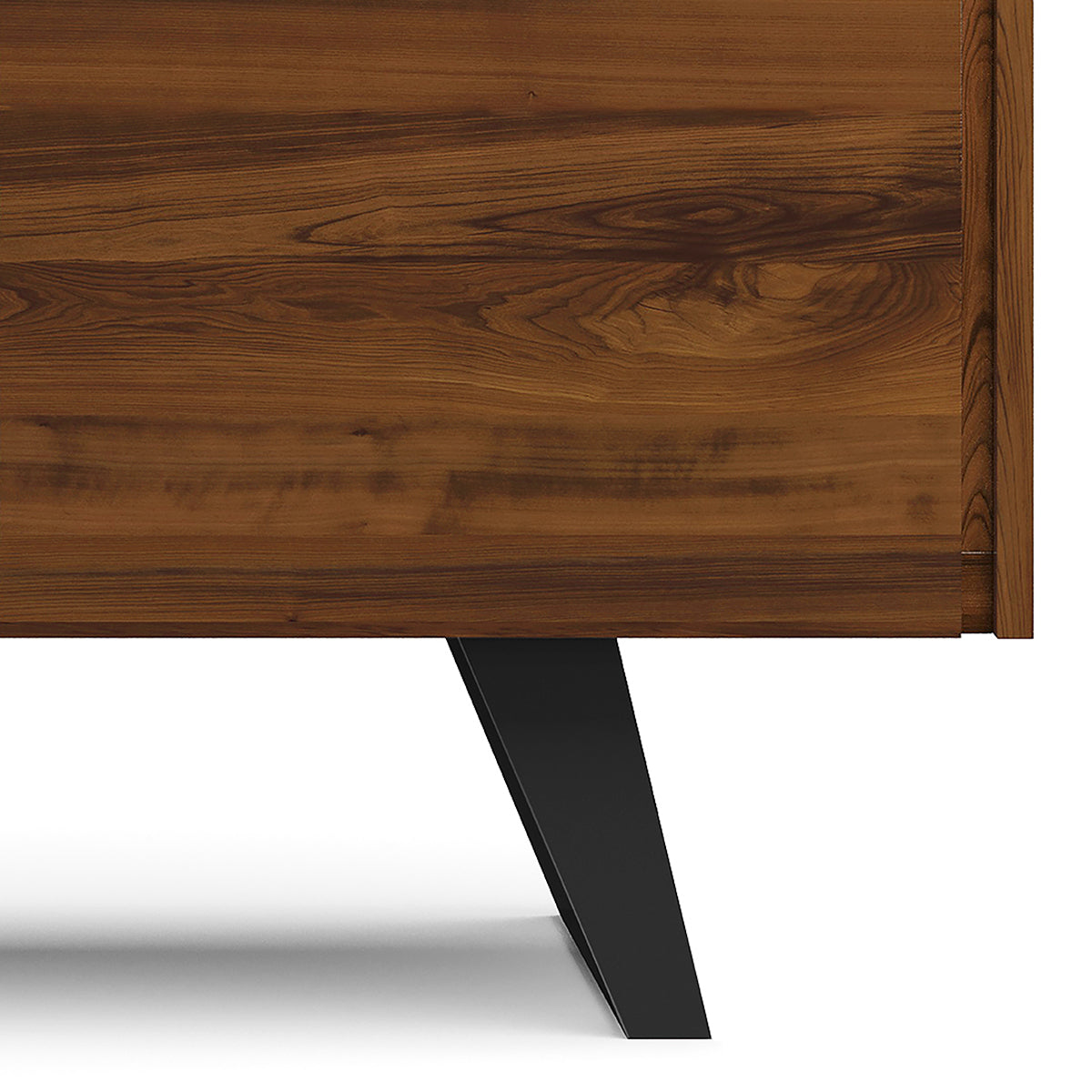 Pioneer TV Stand for TVs Up To 70 Inches with 2 Side Doors, Open Central Shelves and Metal Angled Legs