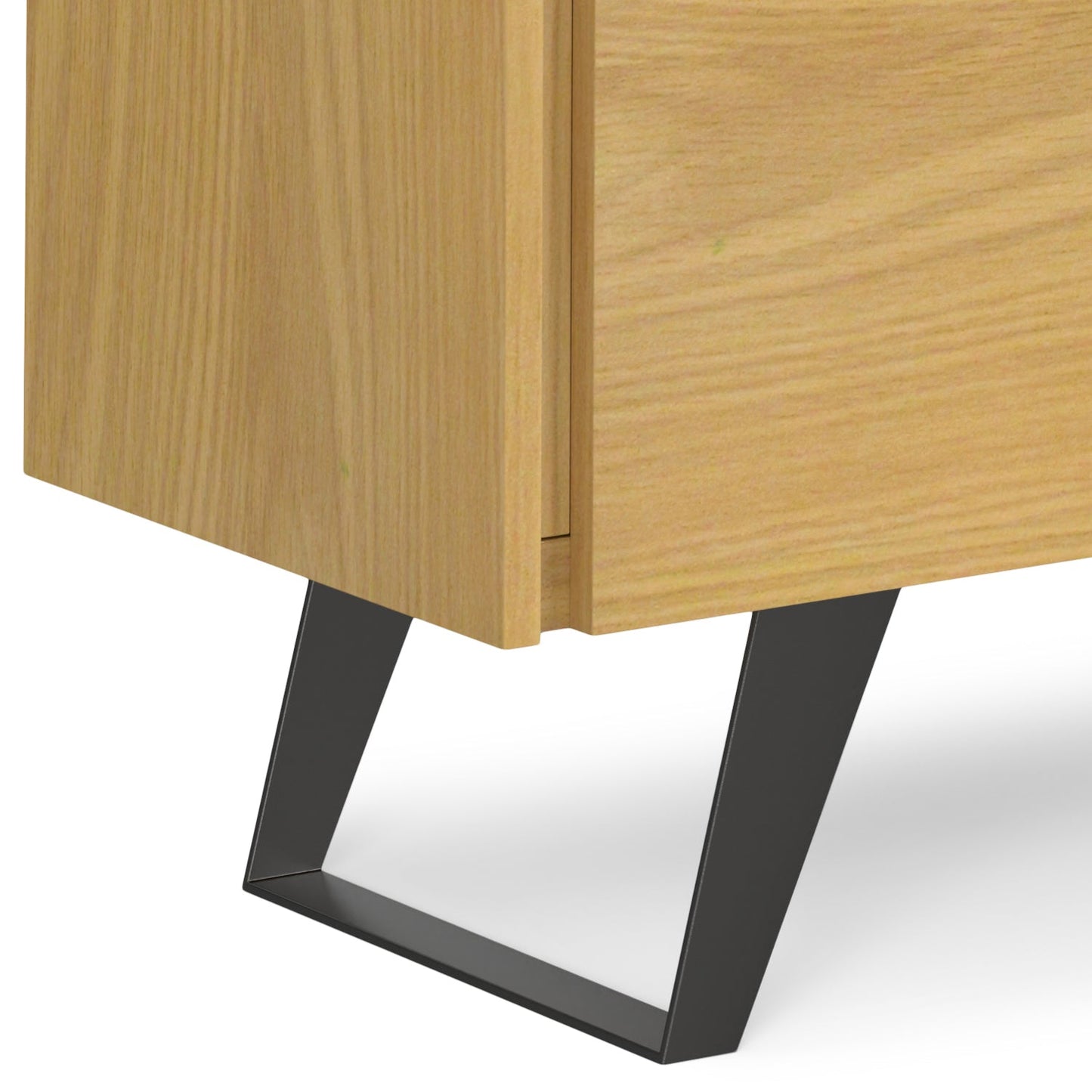 Passage 2-Door Storage Cabinet with 4 Adjustable Shelves and Metal Angled Legs