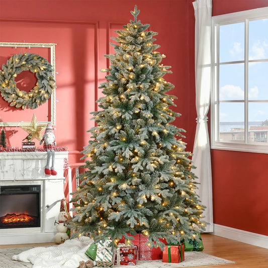 Kaltha 7ft Artificial Christmas Tree with Wreath Set , Wreath Decoration, Xmas Tree Christmas Decorations for Christmas