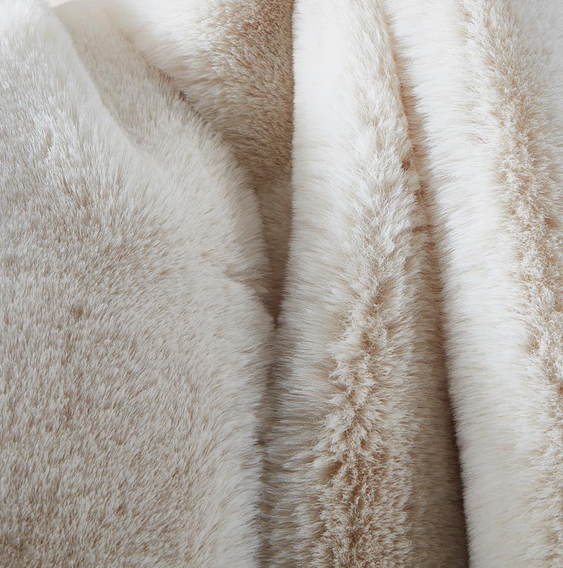 Velza Luxury Chinchilla Faux Fur Throw Blanket, 50" x 60"
