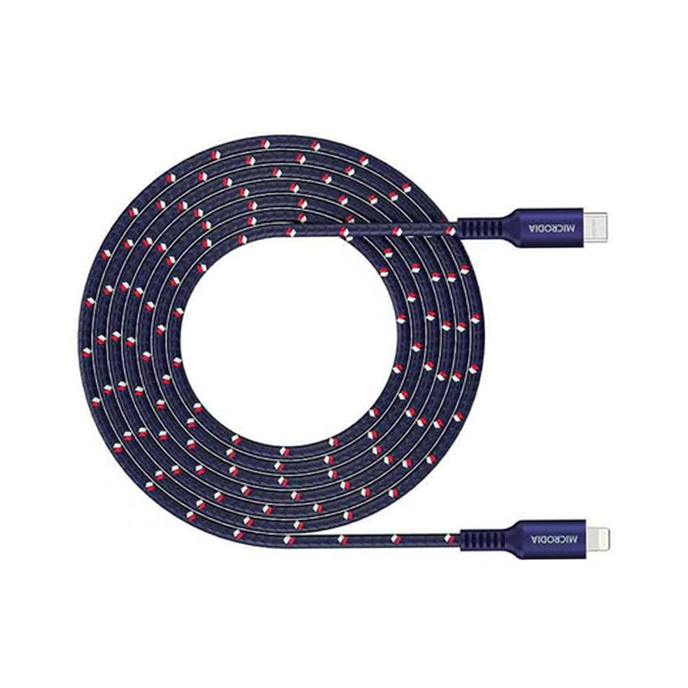 Microdia ExeCable Tweed PD60W USB-C to 8-Pin Cable 1.3m (Navy)