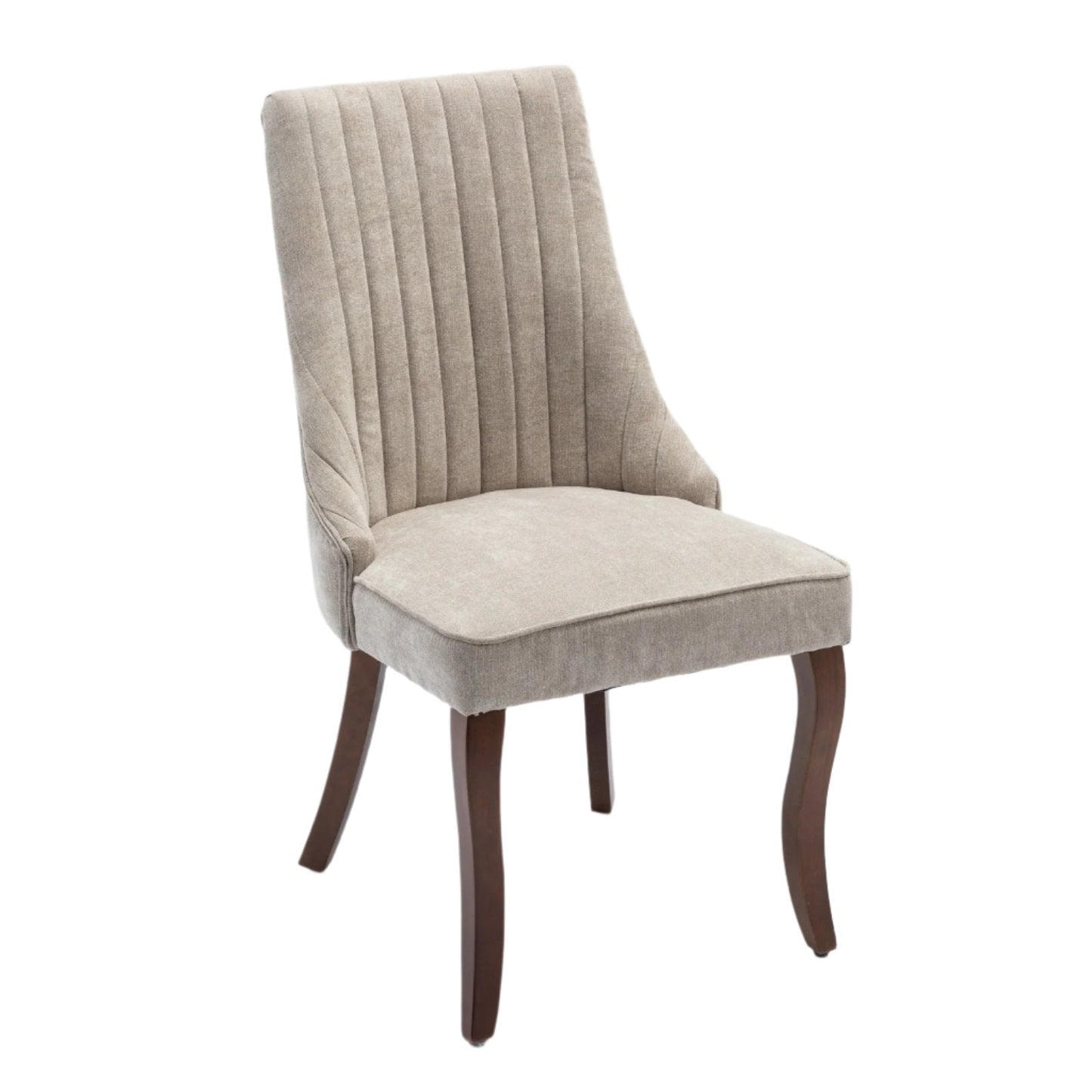 Upholstered Dining Chair with Curved Legs and High Backs, Set of 2