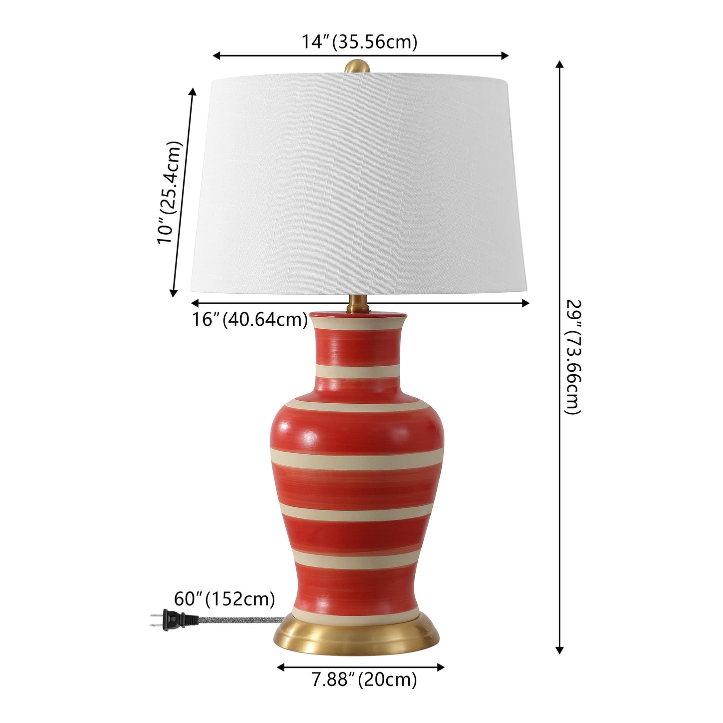 Julian Traditional Classic Ceramic Urn LED Table Lamp