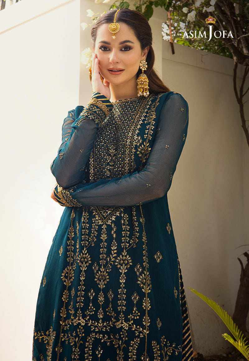 AJZS-08 EMBROIDERED CHIFFON 1 PC
