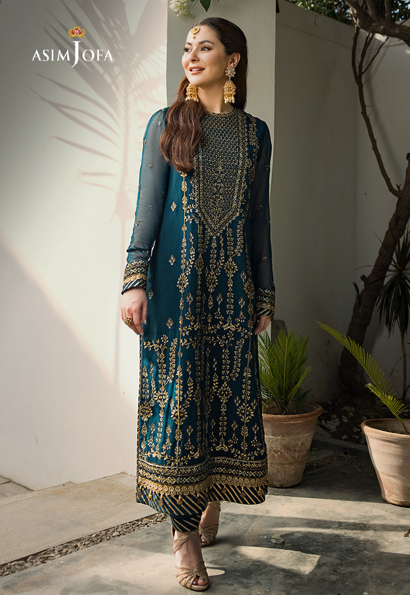 AJZS-08 EMBROIDERED CHIFFON 1 PC