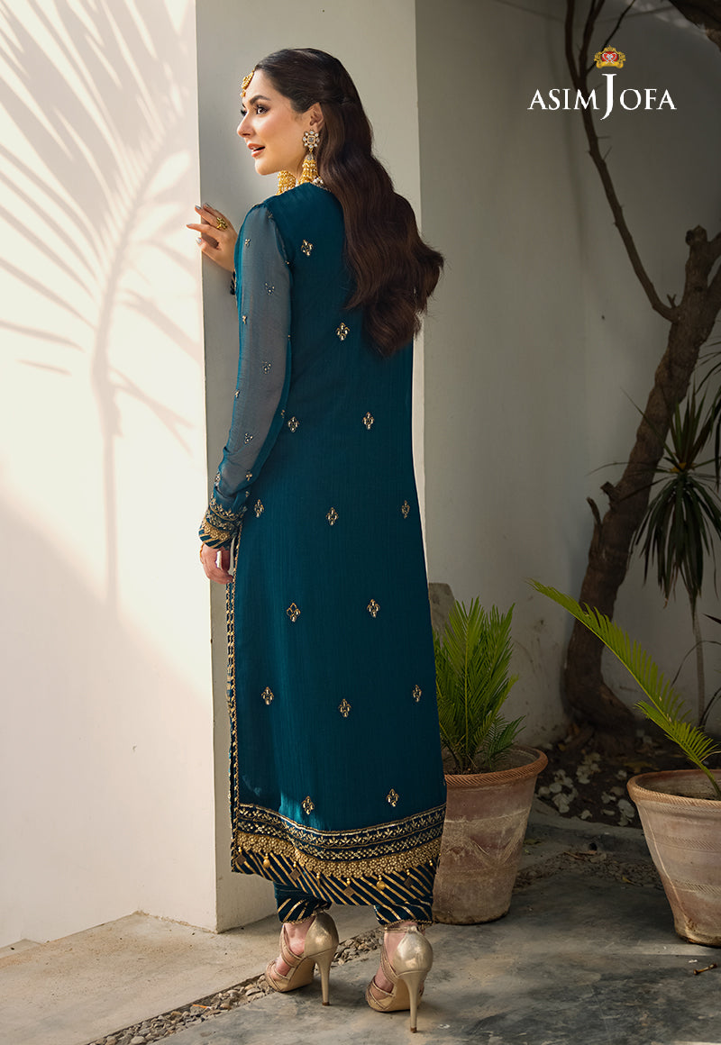 AJZS-08 EMBROIDERED CHIFFON 1 PC